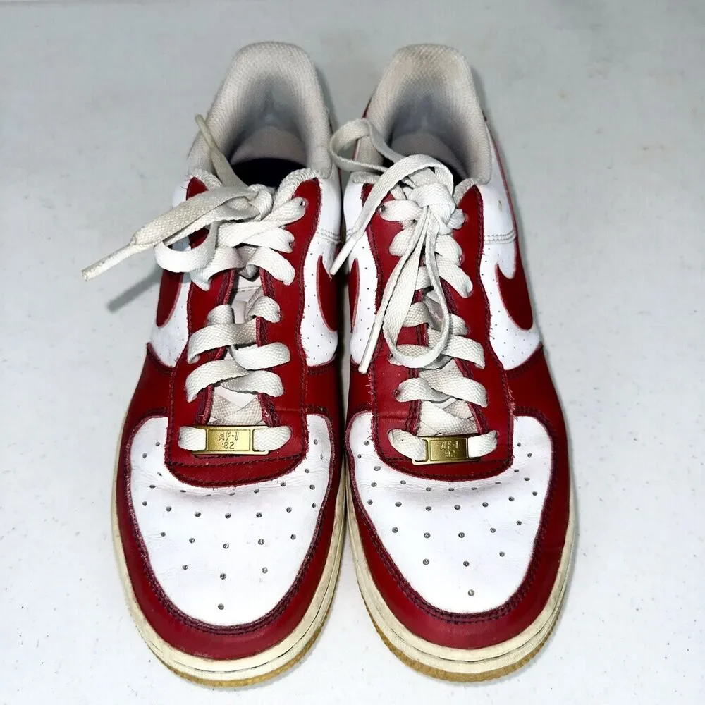 Nike Air Force 1 low LeBron 2009 Sz 5.5‎ youth Rare Retro Red & White